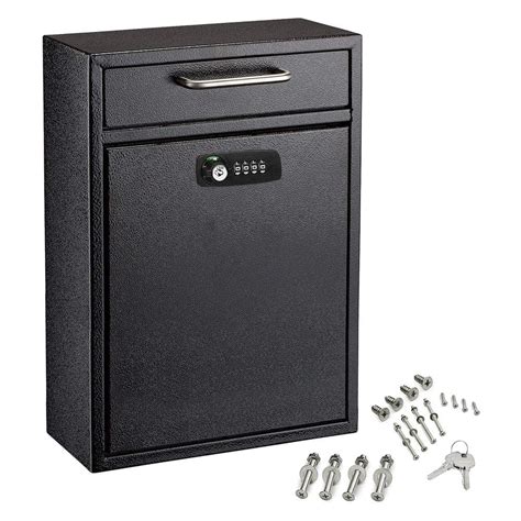 steel locking drop box|wall mounted locking drop box.